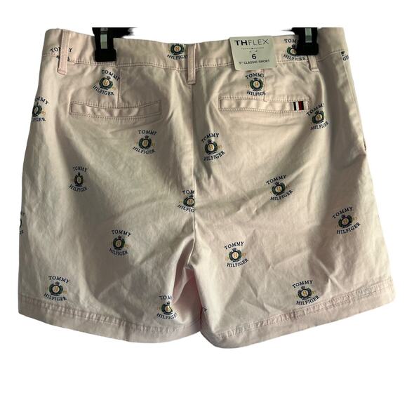 Tommy Hilfiger Women’s Size 6 Classic Shorts 5in Logo Light Pink NEW - Picture 2 of 7